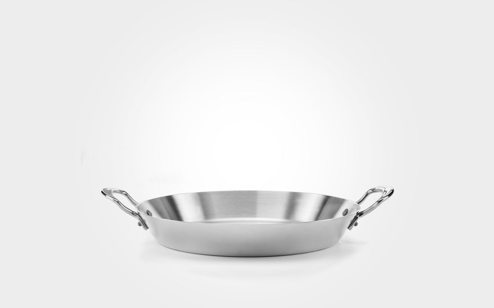 Samuel Groves Classic Stainless Steel Triply Paella Pan - 26cm