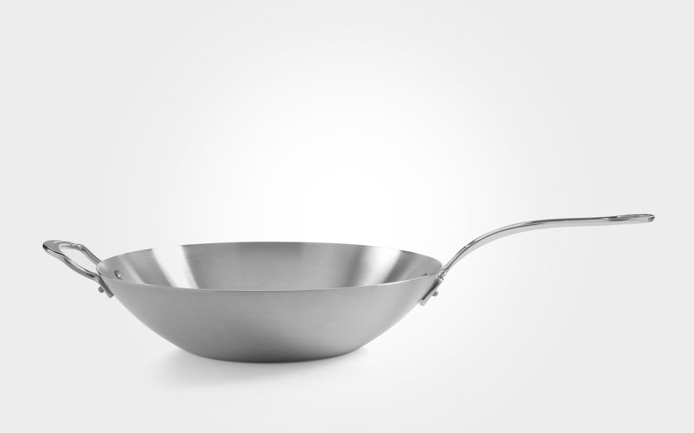 Samuel Groves Classic Stainless Steel Triply Dual Handle Wok - 40cm