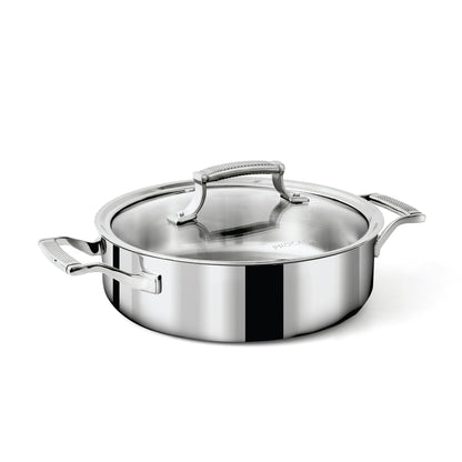 PROCASA Tri-Ply Stainless Steel 3-quart Sauté Pan with Glass lid