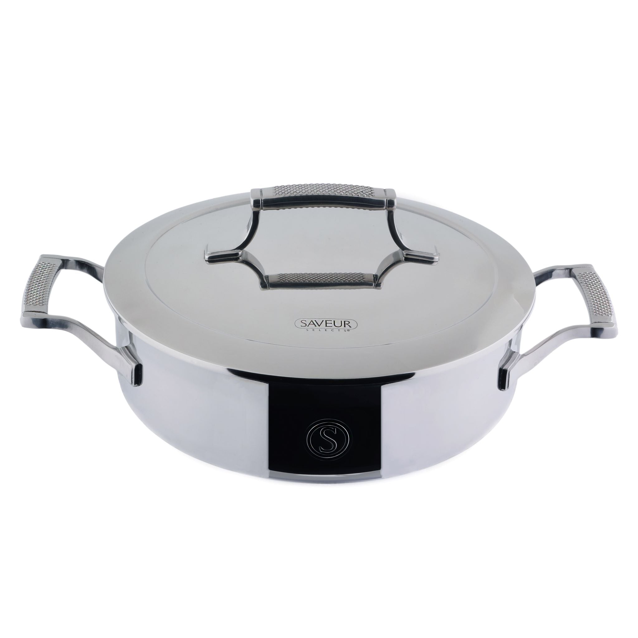 SAVEUR Selects Voyage Series Tri-Ply Stainless Steel Sauteuse with insulating Lid -  2 Sizes