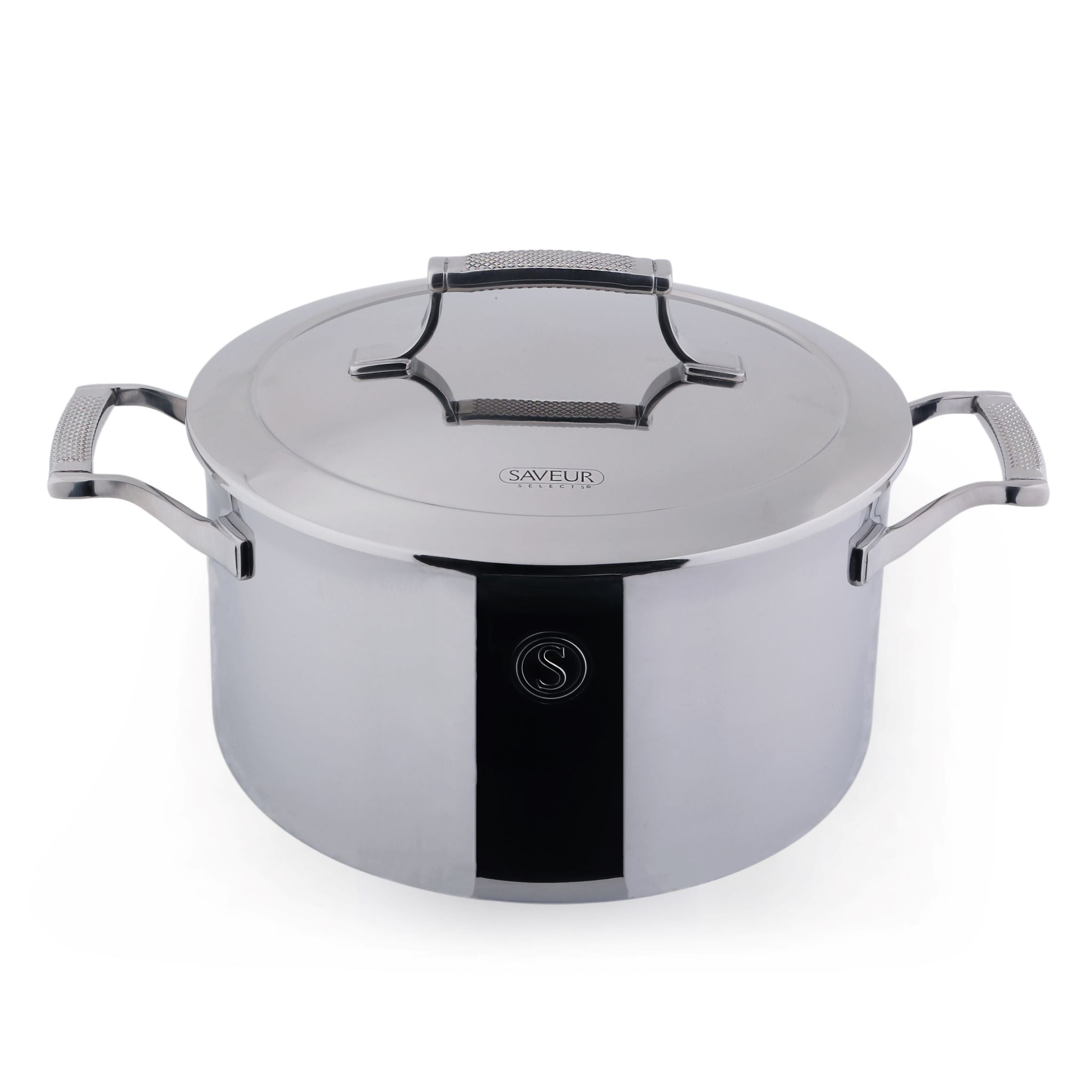 Saveur Selects Voyage Series Tri-ply 5.6L Stockpot with Double walled Insulating Lid - 25cm