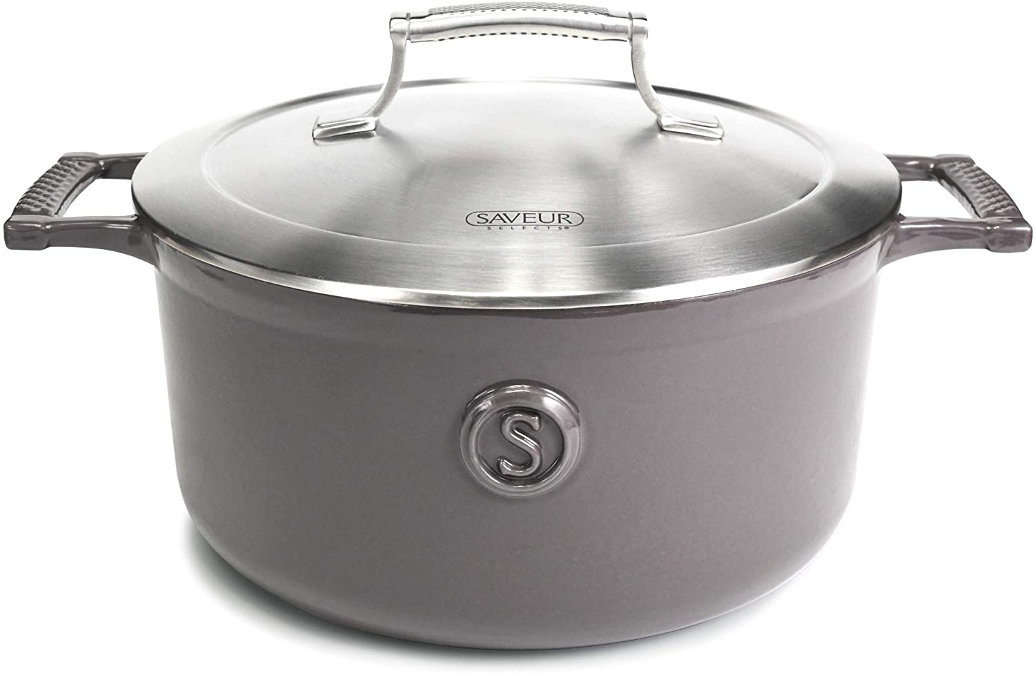 Saveur Selects Voyage Series Enamelled Cast Iron Casserole with Double Walled Insulating Lid - 25cm