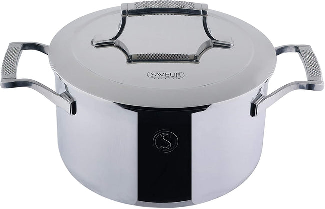 Saveur Selects Voyage Series Tri-ply Casserole Pot with Double walled Insulating Lid - 22cm