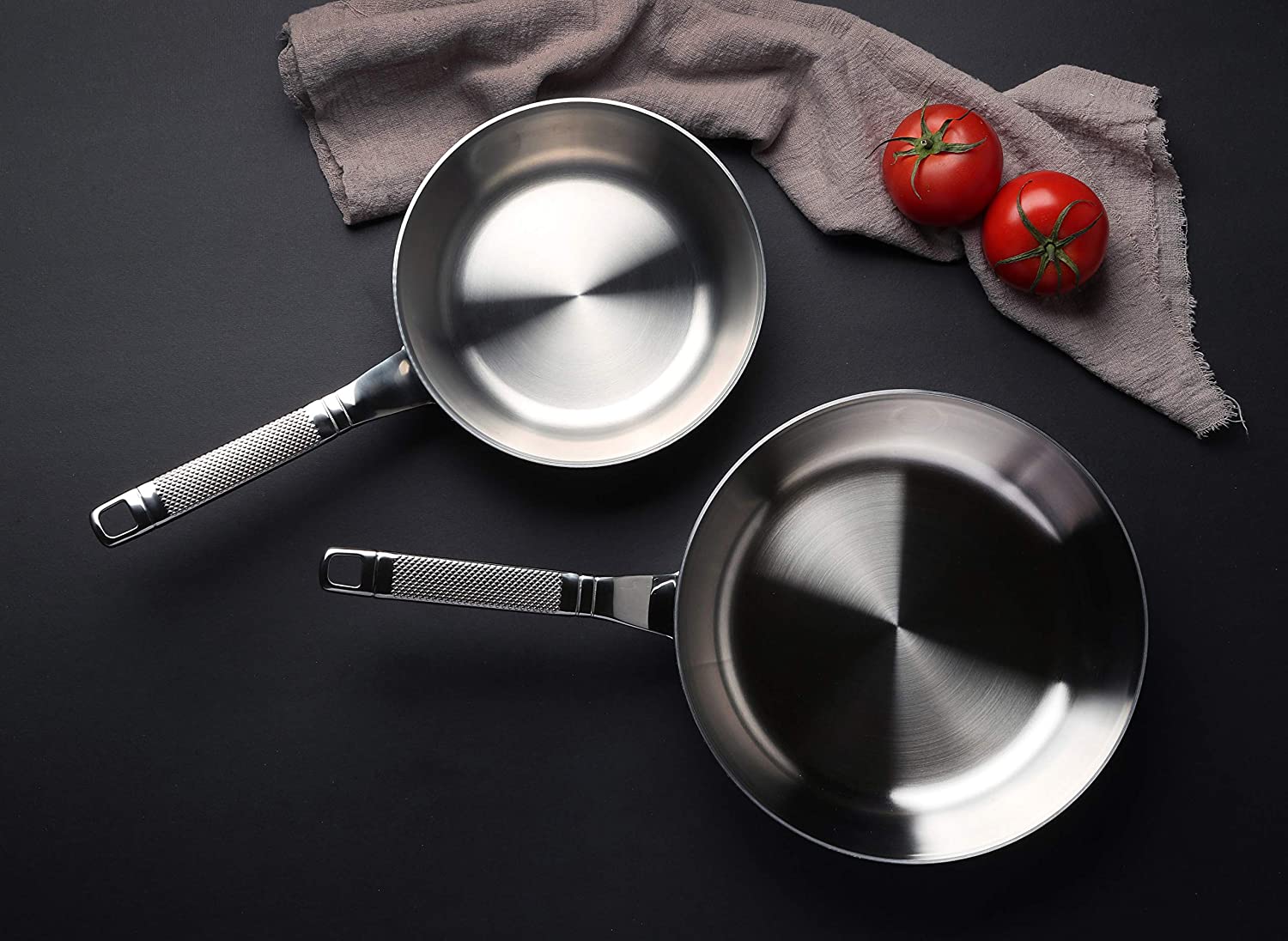 Set of 2 - Saveur Selects Voyage Series Tri-ply  Frying Pans - 20cm & 25cm