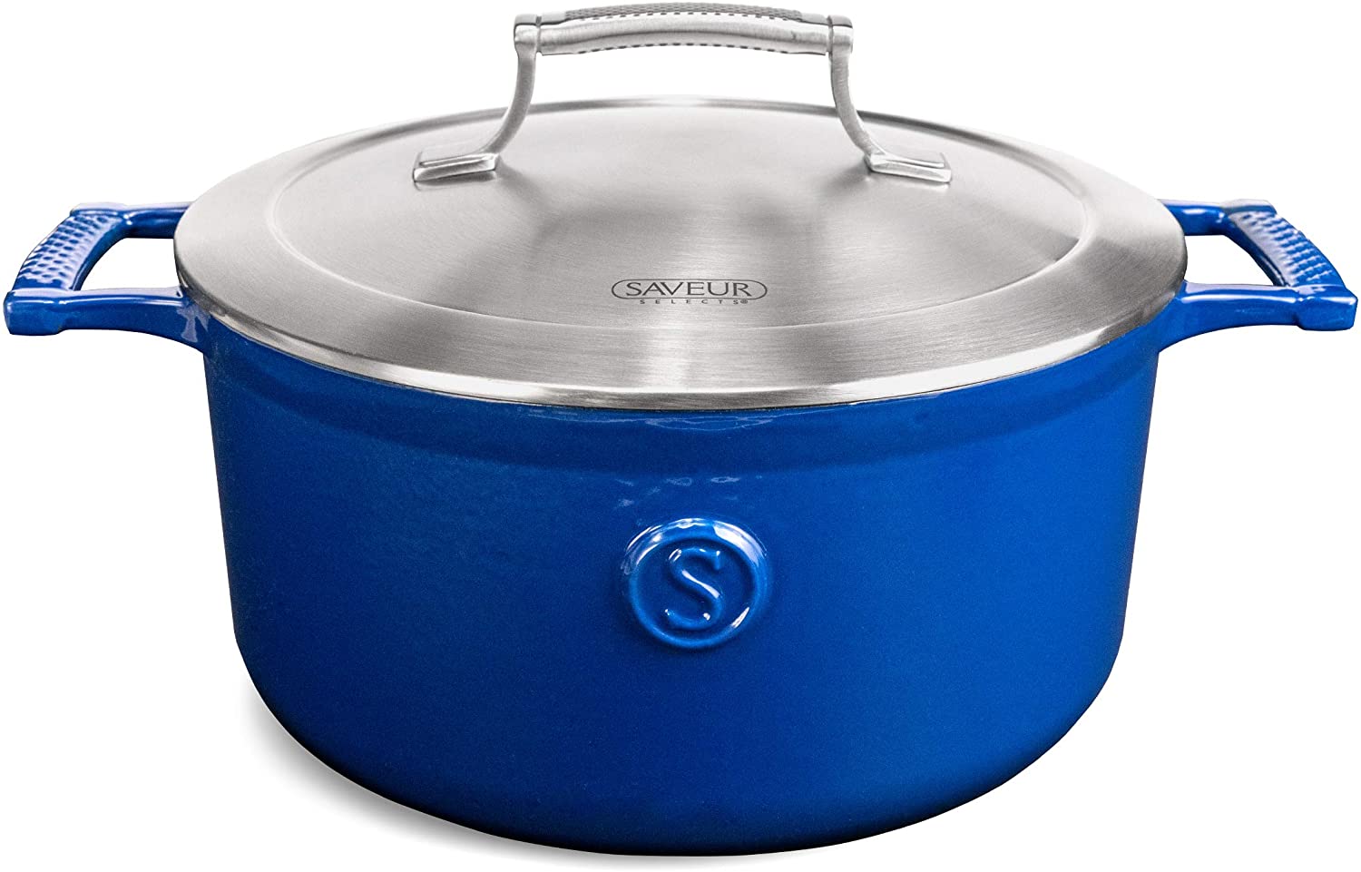 Saveur Selects Voyage Series Enamelled Cast Iron Casserole with Double Walled Insulating Lid - 25cm