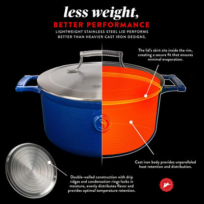Saveur Selects Enamelled Cast Iron Braiser with Lid / 30cm