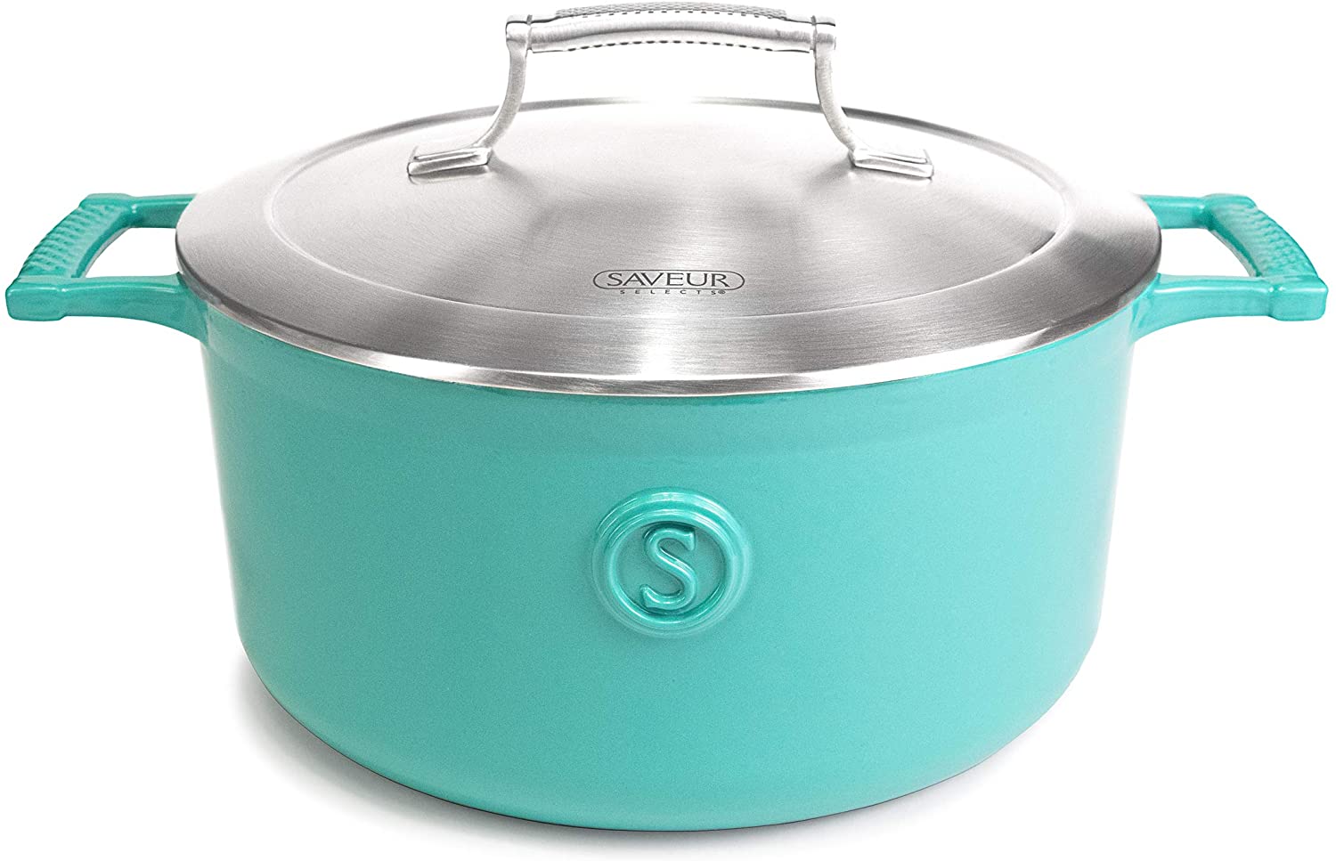 Saveur Selects Voyage Series Enamelled Cast Iron Casserole with Double Walled Insulating Lid - 25cm