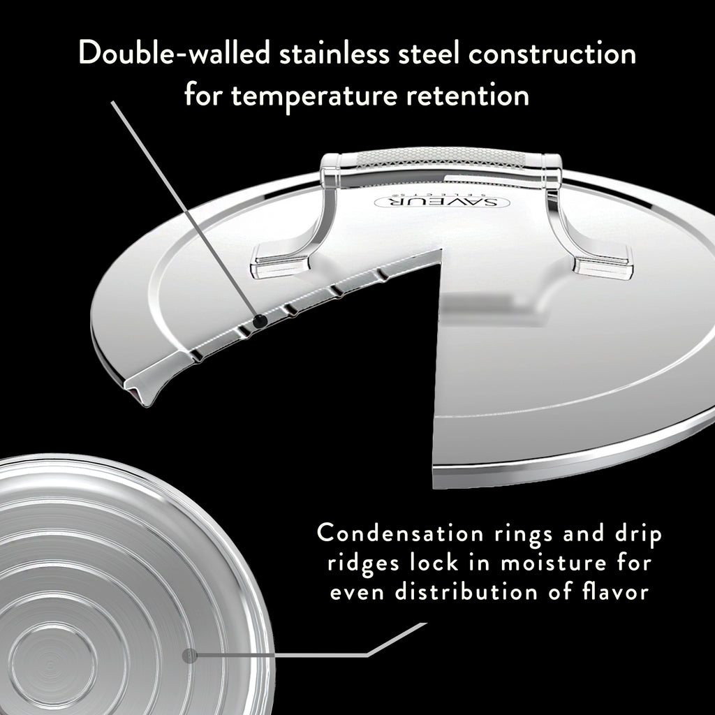 10 Piece - Saveur Selects Voyage Series Tri-ply  Cookware Set - 20cm, 22cm & 25cm sizes
