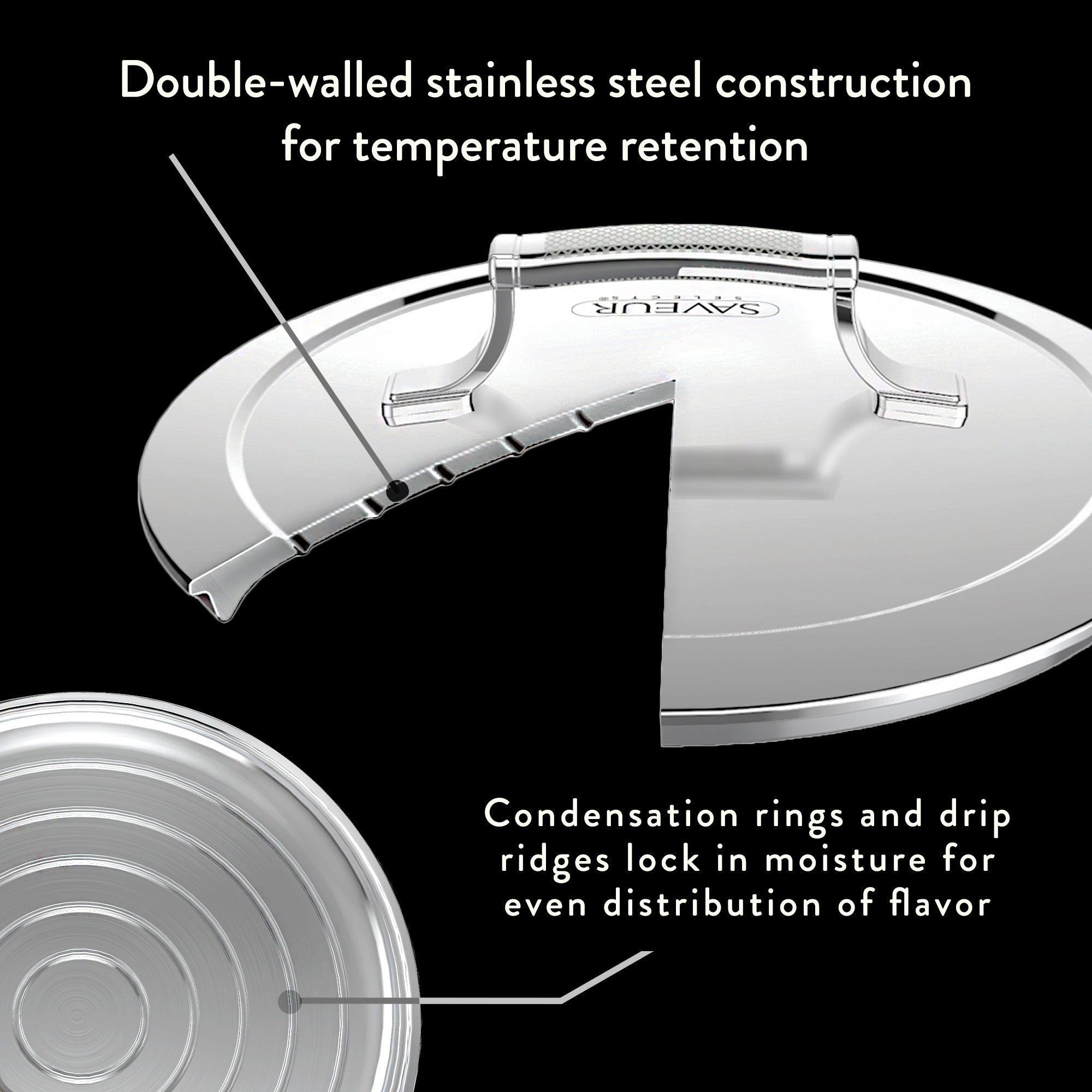10 Piece - Saveur Selects Voyage Series Tri-ply  Cookware Set - 20cm, 22cm & 25cm sizes
