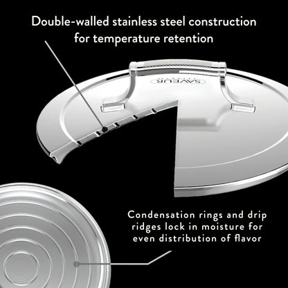Saveur Selects Voyage Series Tri-ply Saucepan with Double walled Insulating Lid - 20cm