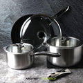 On & Off 18cm Stainless Steel Saucepan with Detachable Handle - Kitchen Square