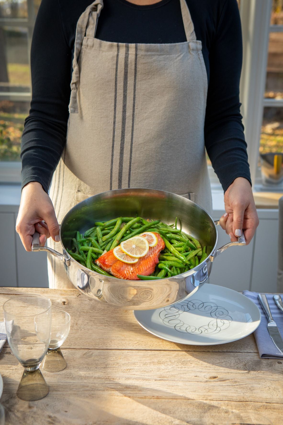 SAVEUR Selects Voyage Series Tri-Ply Stainless Steel Sauteuse with insulating Lid -  2 Sizes