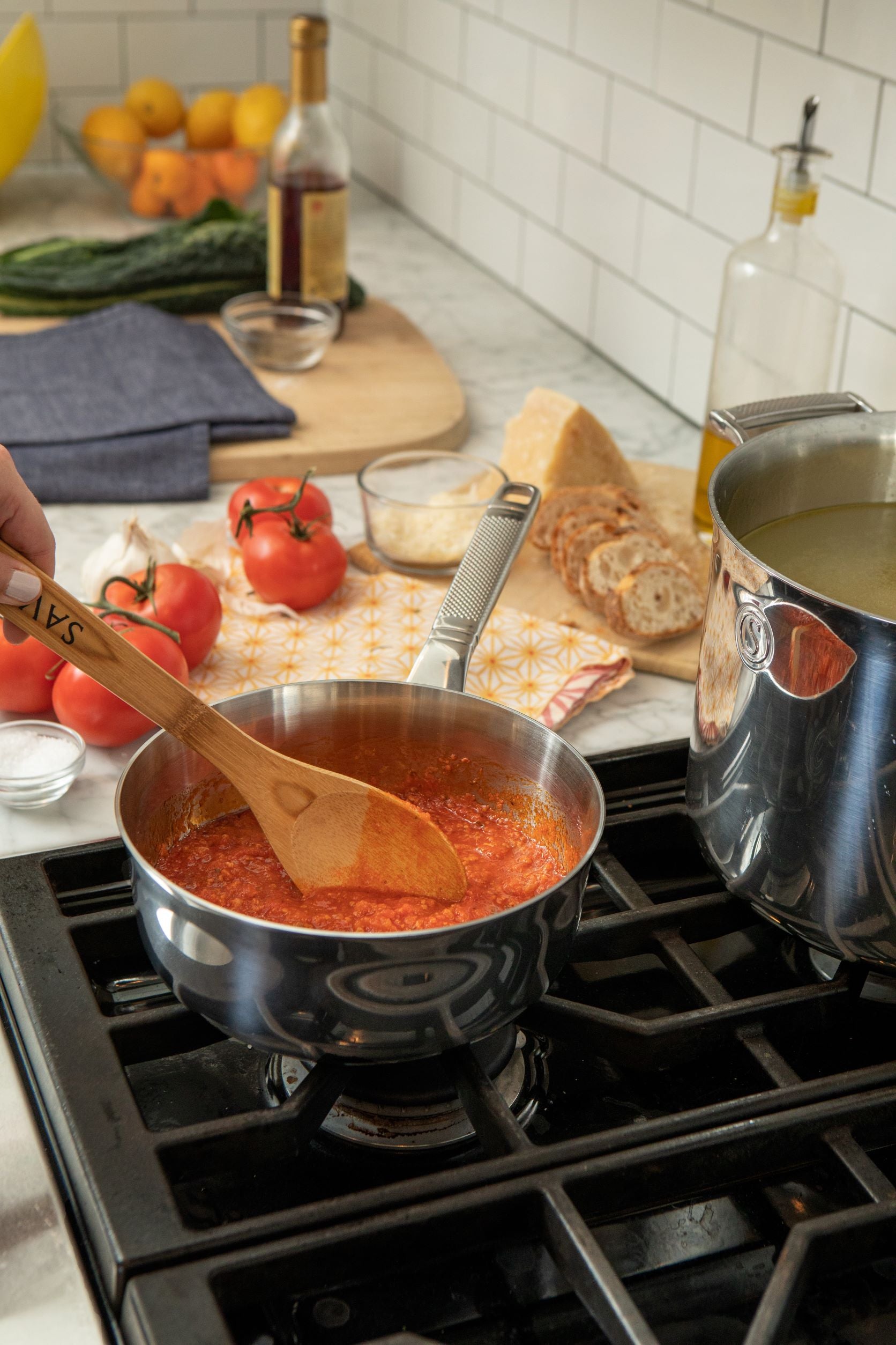 10 Piece - Saveur Selects Voyage Series Tri-ply  Cookware Set - 20cm, 22cm & 25cm sizes