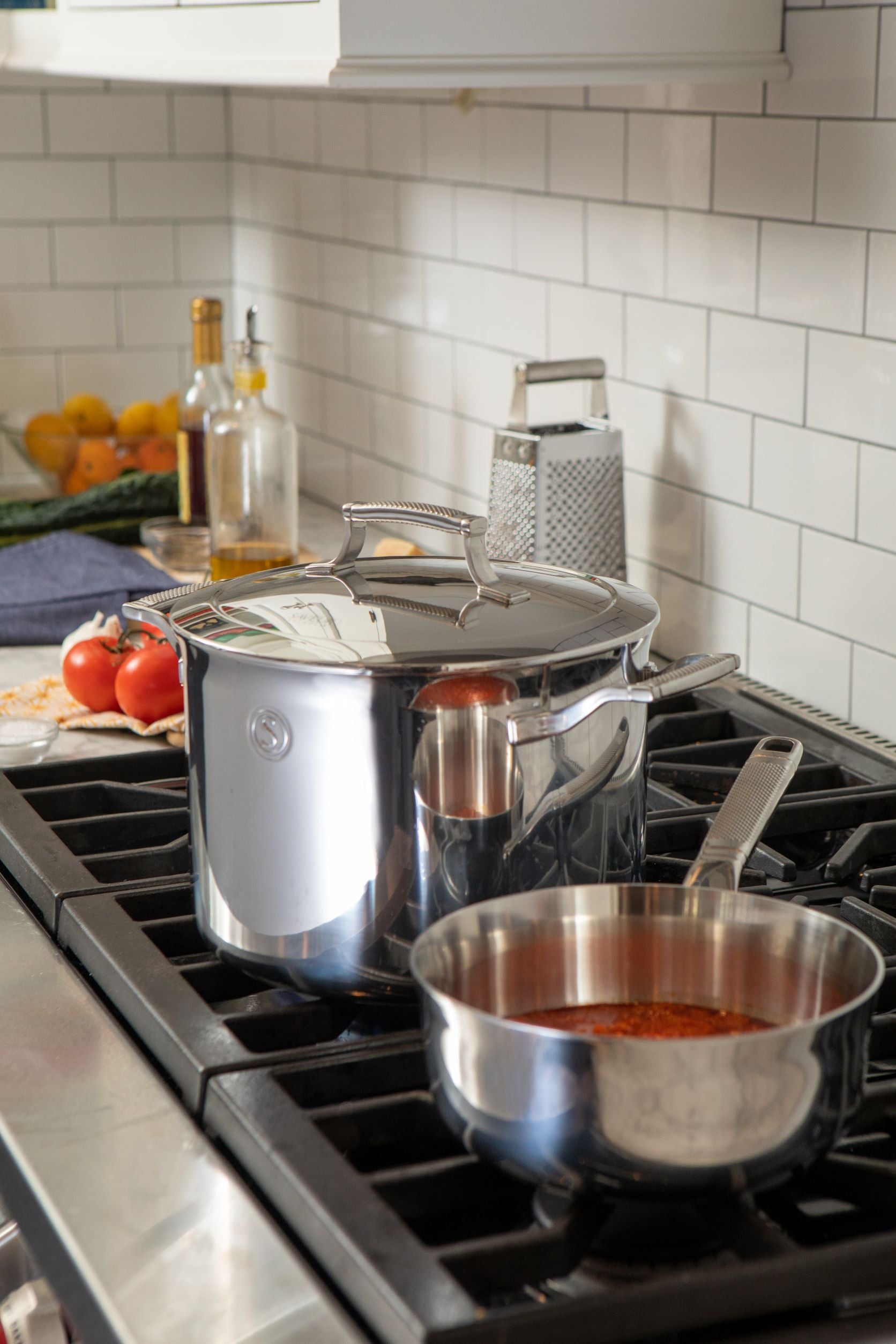 10 Piece - Saveur Selects Voyage Series Tri-ply  Cookware Set - 20cm, 22cm & 25cm sizes
