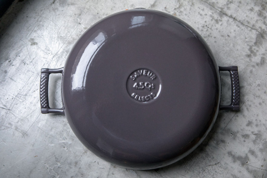 Saveur Selects Voyage Series Enamelled Cast Iron Braiser with Double Walled Insulating Lid - 30cm