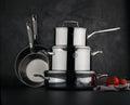 8 Piece - Saveur Selects Voyage Series Tri-ply  Cookware Set - 20cm, 25cm & 30cm sizes